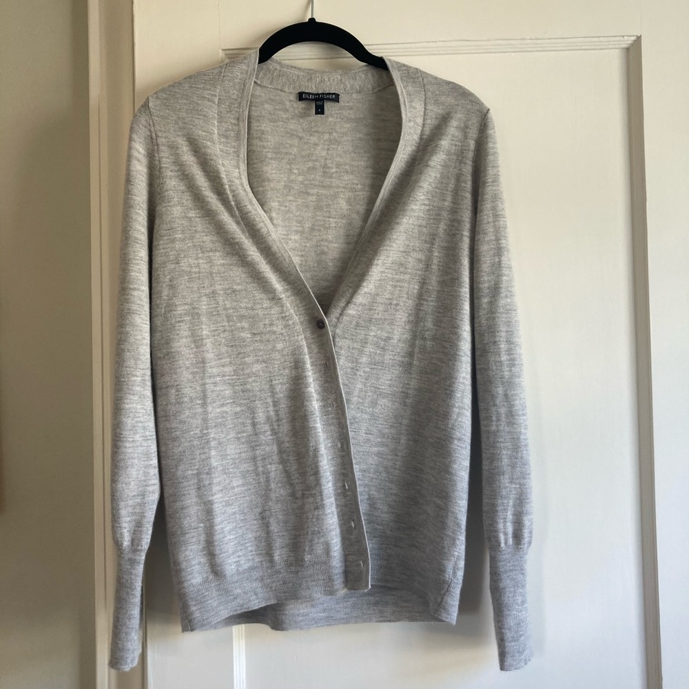 100% cashmere grey cardigan